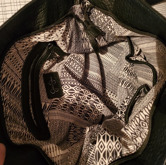 Jessica Simpson Shoulder Bag Chain Detail Black - Picture 6 of 12